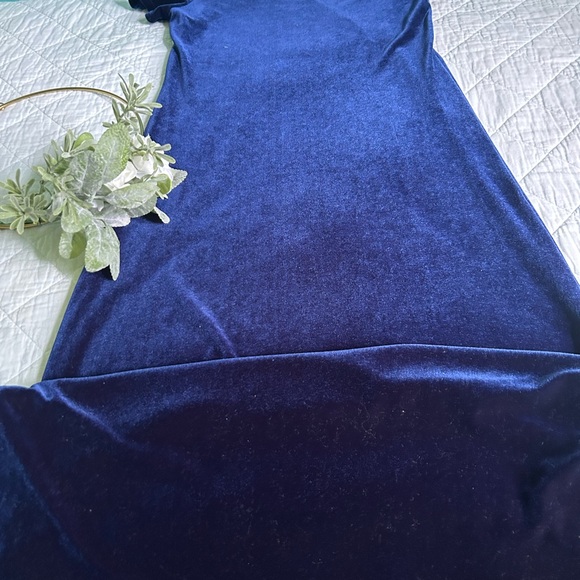 Vintage New Moves Retro Velvet Like Midi Dress - Picture 8 of 12